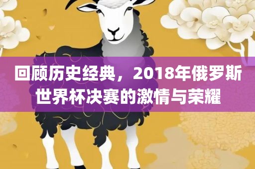 回顾历史经典，2018年俄罗斯世界杯决赛的激情与荣耀
