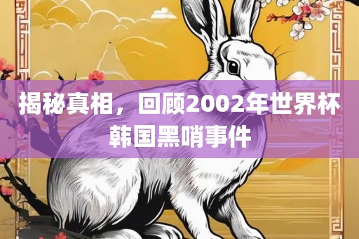 揭秘真相，回顾2002年世界杯韩国黑哨事件