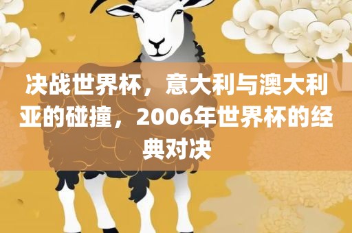 决眉山市正发家政服务有限公司战世界杯，意大利与澳大利亚的碰撞，2006年世界杯的经典对决