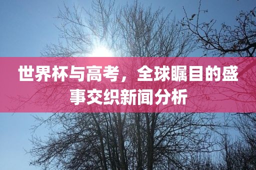 世界杯与高考，全球瞩目的盛事交织新闻分析眉山市正发家政服务有限公司