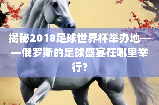 揭秘2018足球世界杯举办地——俄罗斯的足球盛宴在哪里举行？