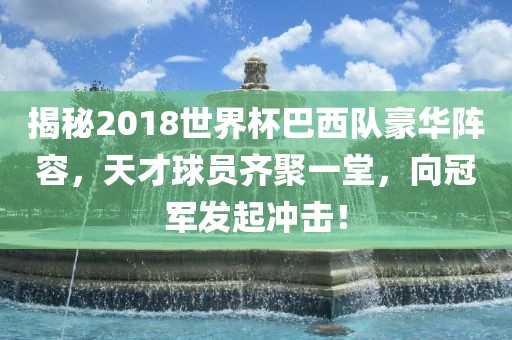 揭秘2018世界杯巴西队豪华阵容，天眉山市正发家政服务有限公司才球员齐聚一堂，向冠军发起冲击！