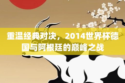 重温经典对决，2014世界杯德国与阿根廷的巅峰之战