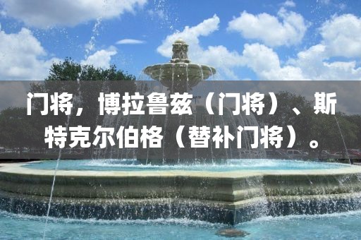 门将，博拉鲁兹（门将）、斯特克尔伯格（替补门将）。