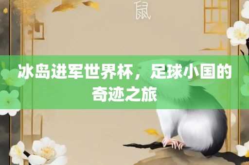 冰岛进军世界杯，足球小国的奇迹之旅