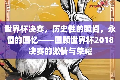 世界杯决赛，历史性的瞬间，永恒的回忆——回顾世界杯2018决赛的激情与荣耀