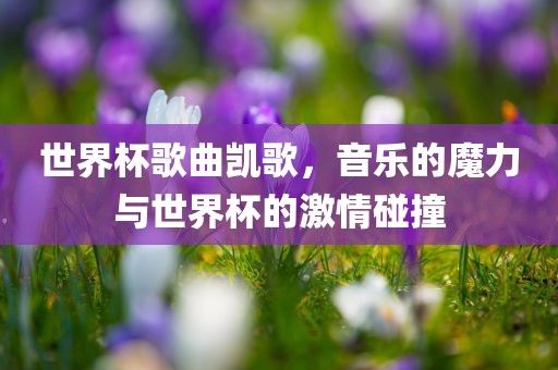 世界杯歌曲凯歌，音乐的魔力与世界杯的激情碰撞