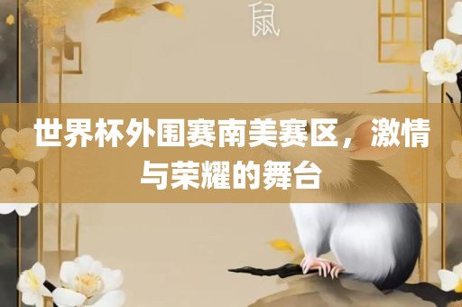 世界杯外围赛南美赛区，激情与荣耀的舞台