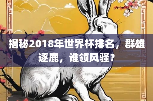 揭秘2018年世界杯排名，群雄逐鹿，谁领风骚？