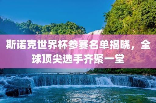 斯诺克世界杯参赛名单揭晓，全球顶尖选手齐聚一堂