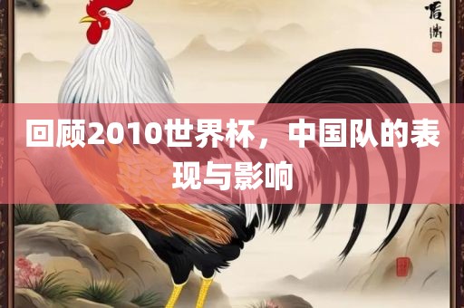 回顾2010世界杯，中国队的表现与影响