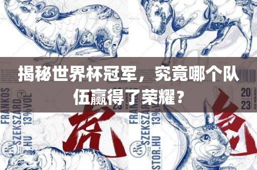 揭秘世界杯冠军，究竟哪个队伍赢得了荣耀？眉山市正发家政服务有限公司