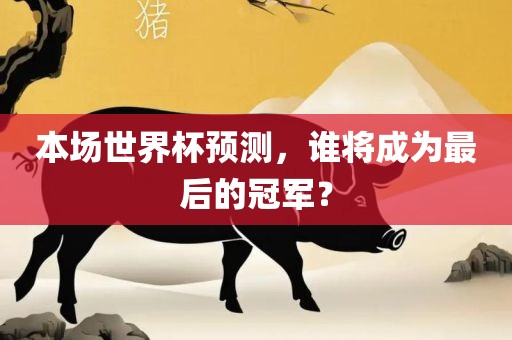 本场世界杯预测，谁将成为最后的冠军？