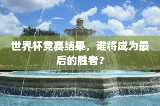 世界杯竞赛结果，谁将成为最后的胜者？