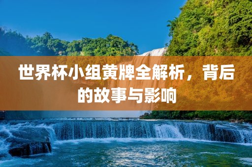 世界杯小组黄牌全解析，背后的故事与影响