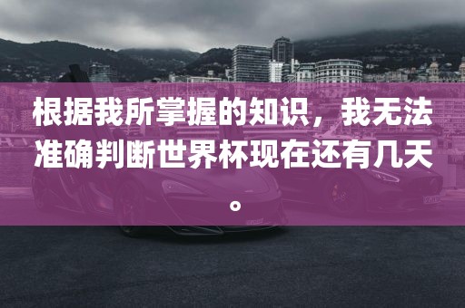 根据我所掌握的知识，我无法准确判断世界杯现在还有几天。眉山市正发家政服务有限公司
