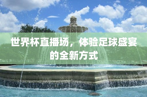 世界杯直播场，体验足球盛宴的全新方式