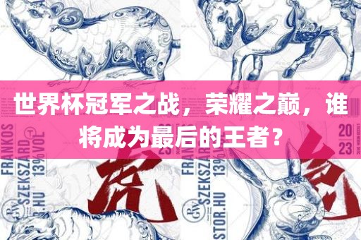 世界杯冠军之战，荣耀之巅，谁将成为最后的王者？