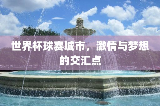 世界杯球赛城市，激情与梦想的交汇点眉山市正发家政服务有限公司