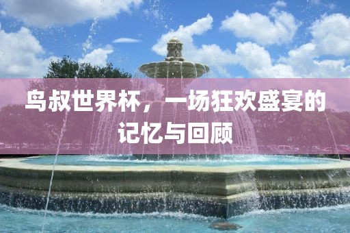 鸟叔世界杯，一场狂欢盛宴的记忆与回顾眉山市正发家政服务有限公司